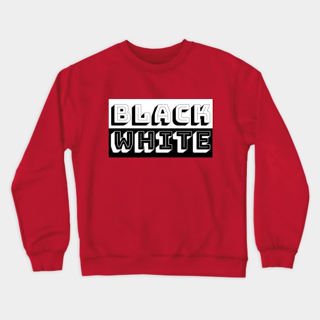 Black White Crewneck Sweatshirt by anto R.Besar